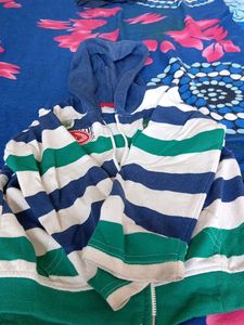 Striped Zip-Up Hoodie