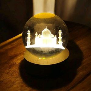 3D Taj Mahal Crystal Night Lamp