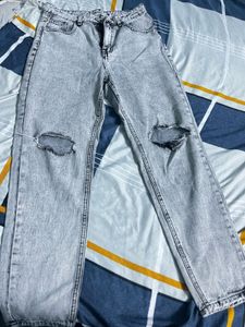 grey rough denim