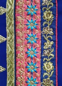 Elegant Blue Embroidered Saree