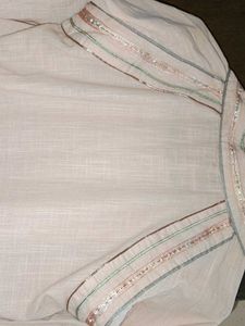 Festive Peach Embroided Kurti(W)