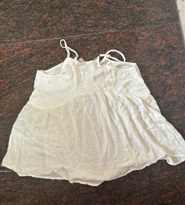 White Embroidered Cami Top