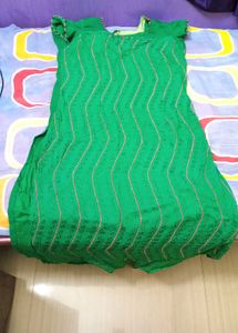 Green Embroidered Kurti