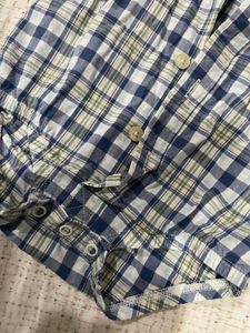 OshKosh Boys Plaid Shirt Romper