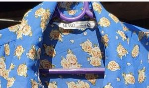 Floral Ruffle Blouse💙🩵🌸🌷
