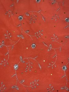Peach Embroidered Saree