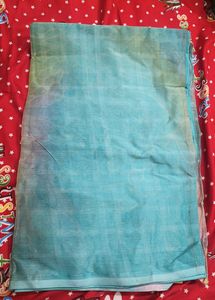 Cotton Silk Light Blue Colour Saree
