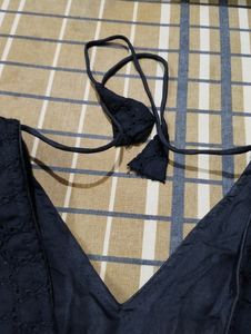 Black Blouse With Laces In The Back