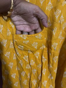 Yellow Sleeveless Night Dress