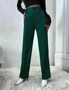 Emerald Green Wide Leg Trousers