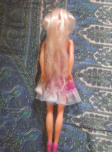 🌌COMBO Fashion Model Blonde Long Hair Purple Color Stylish Dressed Barbie +1 Barbie Heels. Like New Barbie Doll Toy(Barbie Dress, Princess Barbie Accessories)For Kids, Childrens, Girls, Boy.