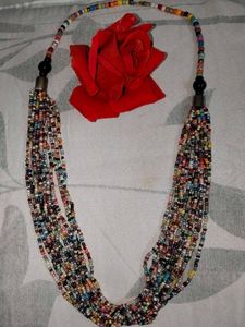 Boho Chic Wooden Beaded Necklace