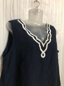 Sabela Mourella Blue Sleeveless Top