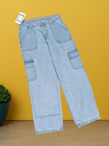 N@69 Size-32 Light Wash Cargo Jeans
