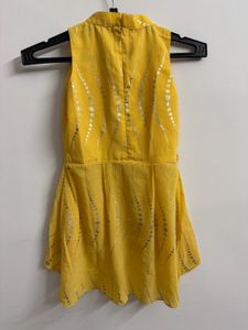 Yellow Sleeveless Top and Sharara