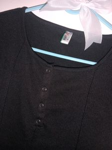 Button Up Inverted Stitch Top