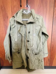 Olive Green Hooded Jacket