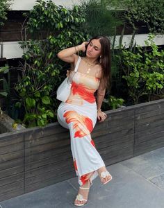 Printed bodycon dress