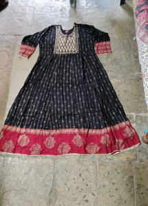 Elegant Black Printed Kurta