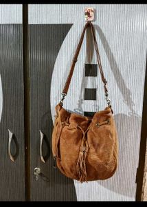 Brown Leather Hobo Bag