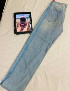 Ribbed Straight Jeans
