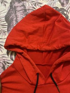 Red Hoodie Crop Top