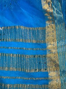 Fully Embroideredand Stome With Golden Border