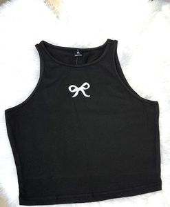 Black Tank Top with Bow