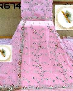 Good Quality Half Pure Fabric Poshak With New Colo
