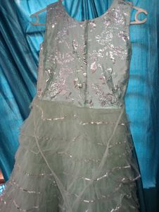 Light Blue Tiered Tulle Dress