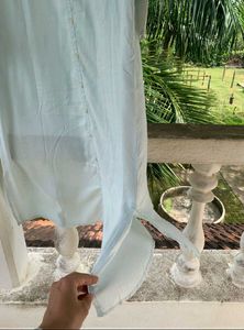 LIGHT SEA GREEN LONG KURTA OR DRESS