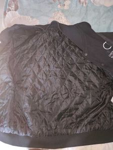 Leather Back Embroidery Black Aesthetic Jacket