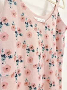 Summer Pink Floral Midi Dress