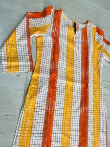 Here & Now : Best Quality Kurta , With Orange Yell