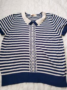 Striped Half Sleeve Top