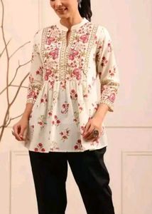 Floral Print Tunic Top