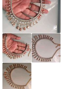 White Stone Necklace Set