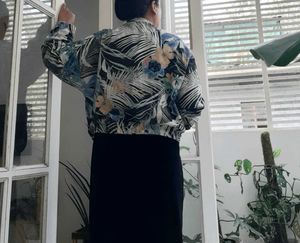ZARA linen bomber jacket