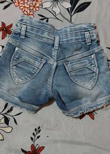 Distressed Denim Shorts