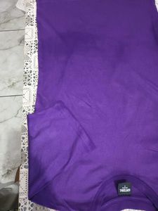 Purple Colour Ki Plain T-shirt