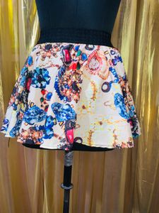 Patterned Mini Skirt