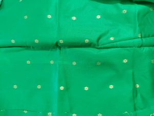 Green Banarasi Saree With Full Zari Work