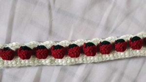 Crochet Strawberry Headband