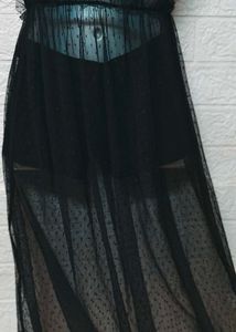 Black Polka Dot Mesh Dress S To M Size
