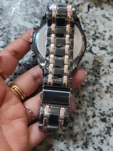 Edifice Casio Watch - Black and Rose Gold
