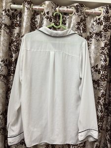 Elegant White Long Sleeve Blouse