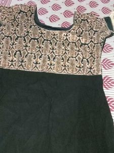 Elegant Black & Gold Kurta