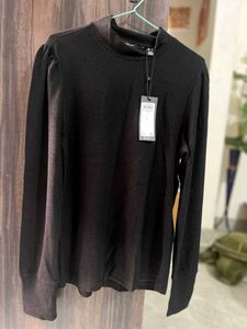 🖤Ribbed Mock Neck Long Sleeve Top