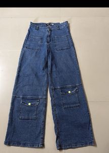 Acid Wash Wide Leg Jeans Combo Of 2