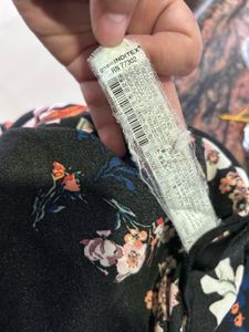 Zara Floral satin long kurta top